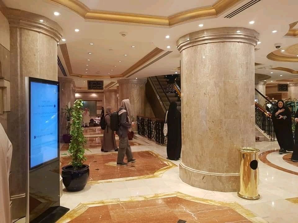 Grand staircase in a hotel lobby